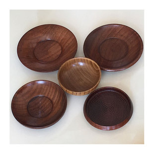 Factory Direct Supply of Wooden Small Plates, Solid Wood Coffee Cup Holders, Round Sauce Dishes, Complete Specifications, Wholesale in Stock