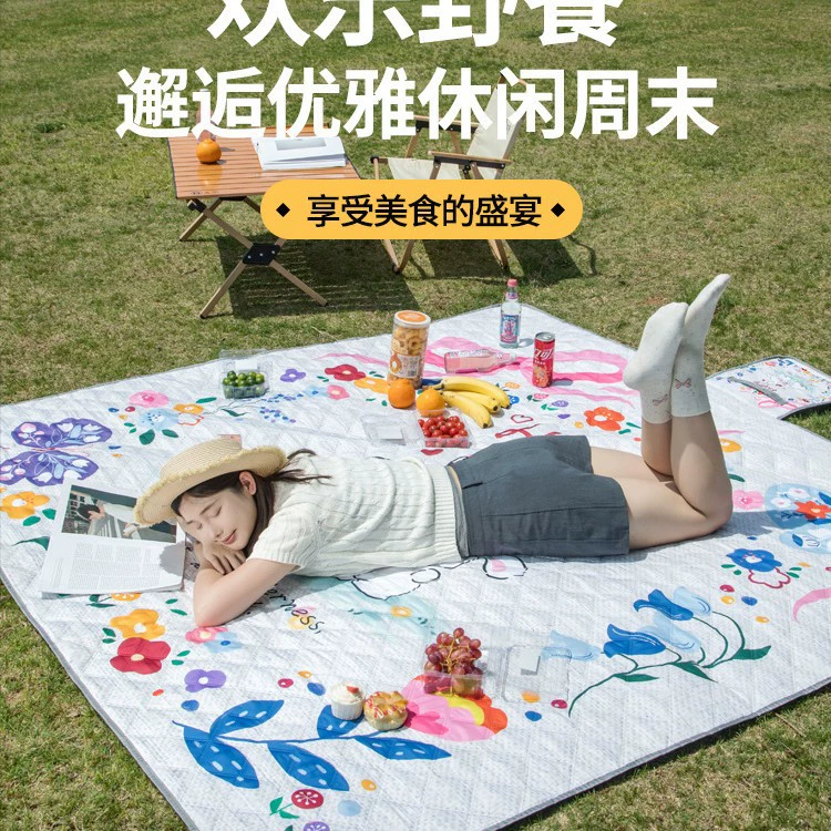 Тканевый коврик для пикника Chunya, ультразвуковой коврик для пикника, утолщенный влагостойкий водонепроницаемый тканевый коврик для пикника, коврик для пикника на траве на открытом воздухе