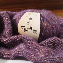 七彩羊驼绒毛线花式喷毛纱七彩云驼手编50克彩点星空马海毛手织