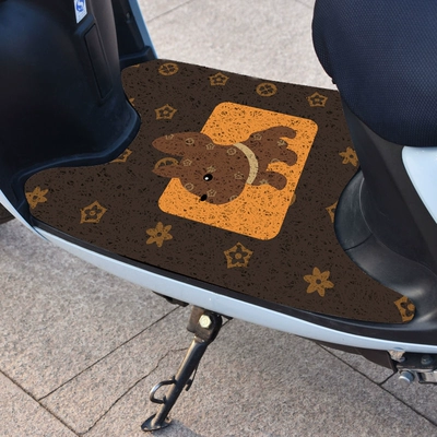 Mat Foot Mat Waterproof, Electric vehicle foot mat - 585d-cartoon-dog-width-50length-70cm-rectangular-self-cut-silk-circle-free-velcro