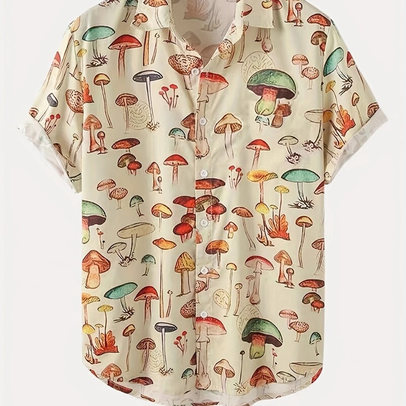 2024 Summer new mushroom short sleeve shirt