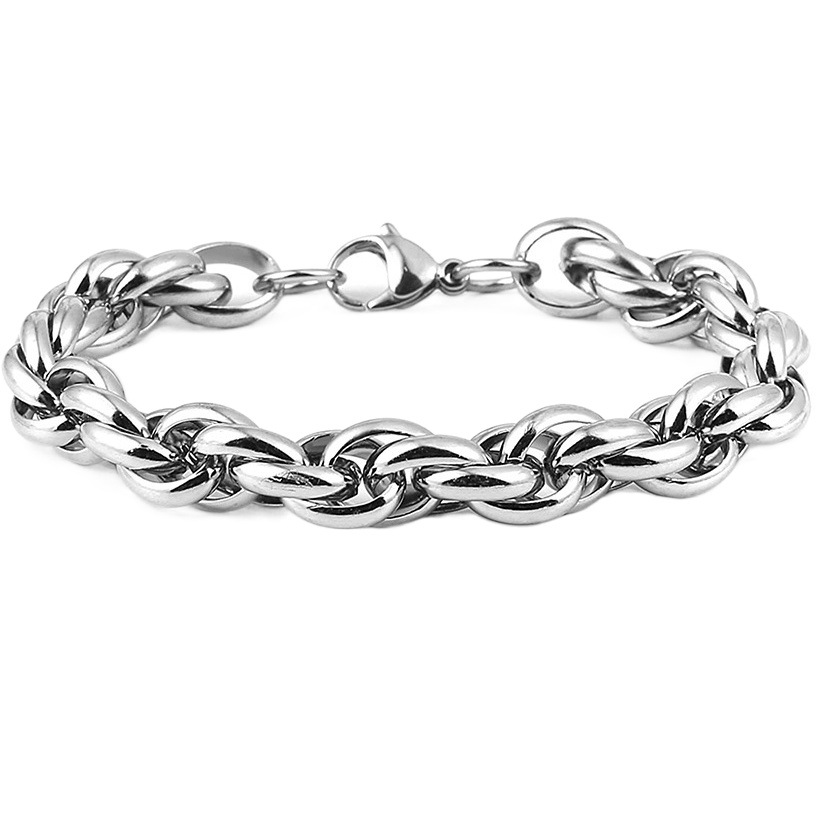 2025 New Model Chopard Chain European Men's Cuban Necklace Trendy Hip-Hop Simple Versatile Twisted Titanium Steel Stainless Steel Chain