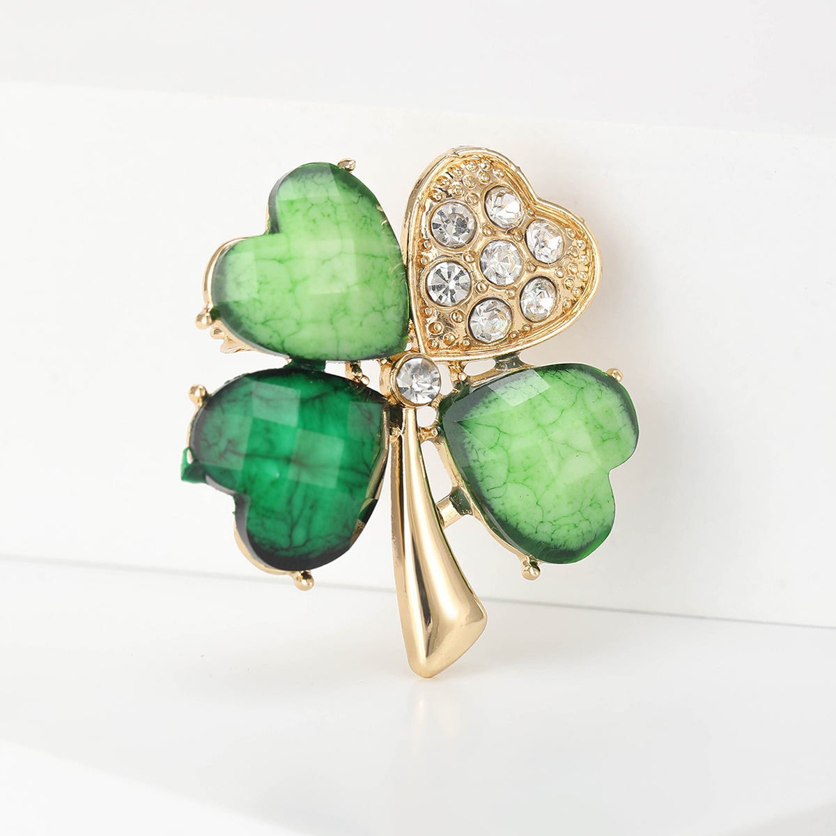 Elegant Simple Style Pin Four Leaf Clover Alloy Women's Brooches display picture 5