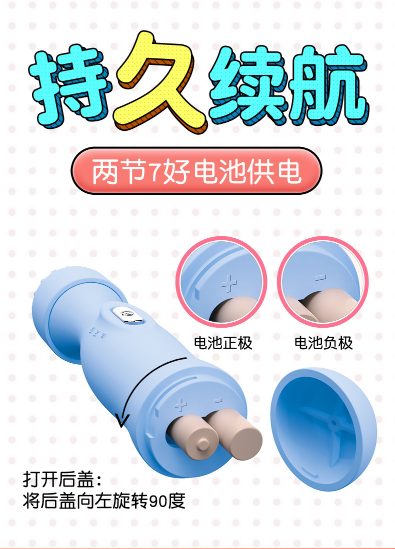 Rechargeable Mini AV Vibrator, Frequency-Conversion Massage Stick, Pink or Blue — detail image 19