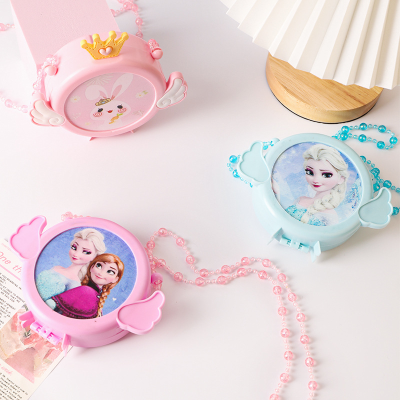 女童出行收纳盒精美饰品天使翅膀儿童化妆玩具斜挎包厂家直销储物