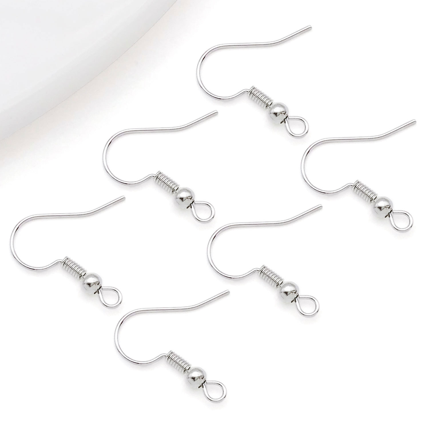 19x20mm copper plated thick silver strong color retention large ear hooks with b…