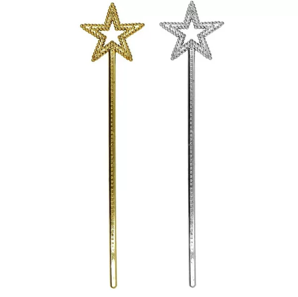 Halloween Frozen Fairy Stick Children's Birthday Party Ball Props Silver Five-pointed Star Magic Stick