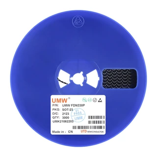 全新原装UMW FDN338P SOT-23 -20V/-1.6A P沟道MOS(场效应管)芯片