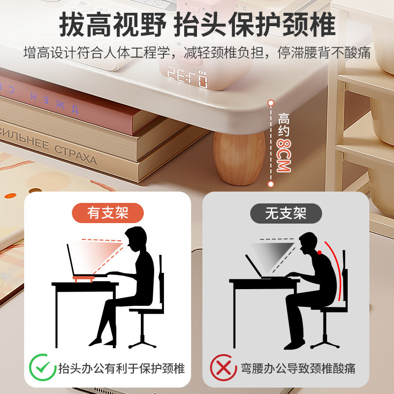 Estante de escritorio Estante de escritorio Estante de almacenamiento de esquina de estación de oficina Estante de almacenamiento de múltiples capas para libros de dormitorio de estudiantes Estante de acabado simple