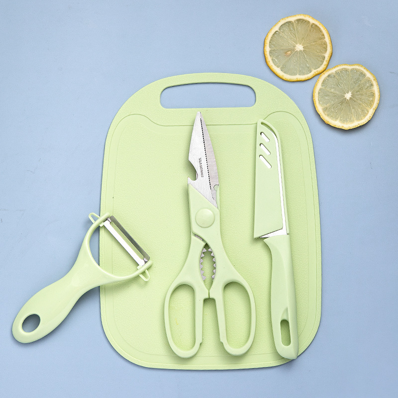 Cuchillo de frutas cocina doméstica mini cuchillo de peeling de fruta de cuatro piezas para engrosar el conjunto de herramientas domésticas de alimentos suplementarios dormitorio