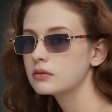 方形小框开车防晒太阳墨镜男2025新款欧美时尚太阳镜个性户外眼镜