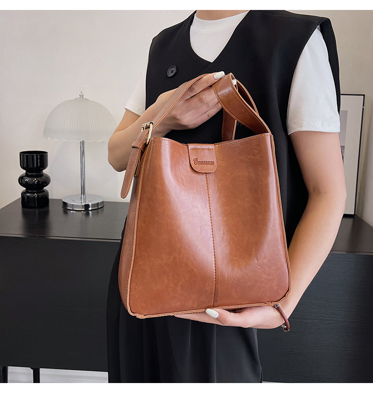 New fashionable and versatile women's single-shoulder bag and women's bag, a best-selling large-capacity bucket bun for European and American foreign trade undefined