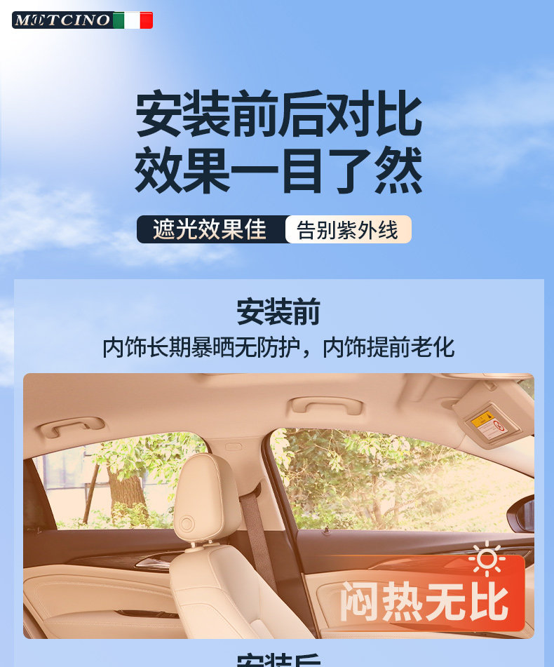 Car Window Sunshade Curtain, Sun Protection Car Curtain, Children's Embedded Car Rear Seat Privacy Curtain for Sleeping in the Car