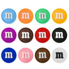 PVC Velcro M&M Super Popular Fun Chocolate M&M Cream 3D Stereo Badge Accessory