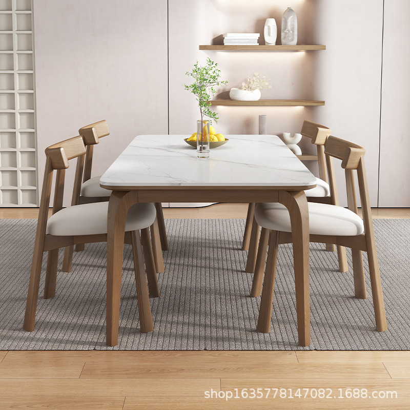 Mesa de comedor de madera maciza, mesa de madera maciza