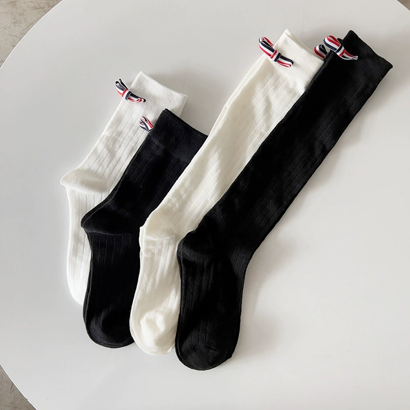 Black and white sock tide TB bow handmade handmade
