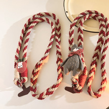 甜美ins红萝卜兔子胸针改进手机壳挂绳斜跨长绳包包挂饰通用男女