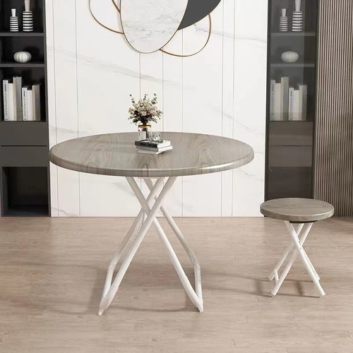 Folding round table for home small apartment dining table furniture dining room balcony leisure table portable foldable table table chair set