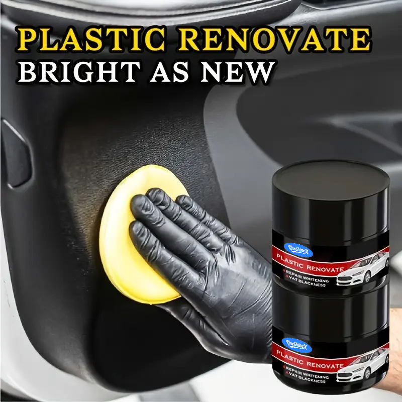 temu爆款塑胶更新蜡汽车内装和轮胎仪表板和轮胎刮痕修复和亮化膏