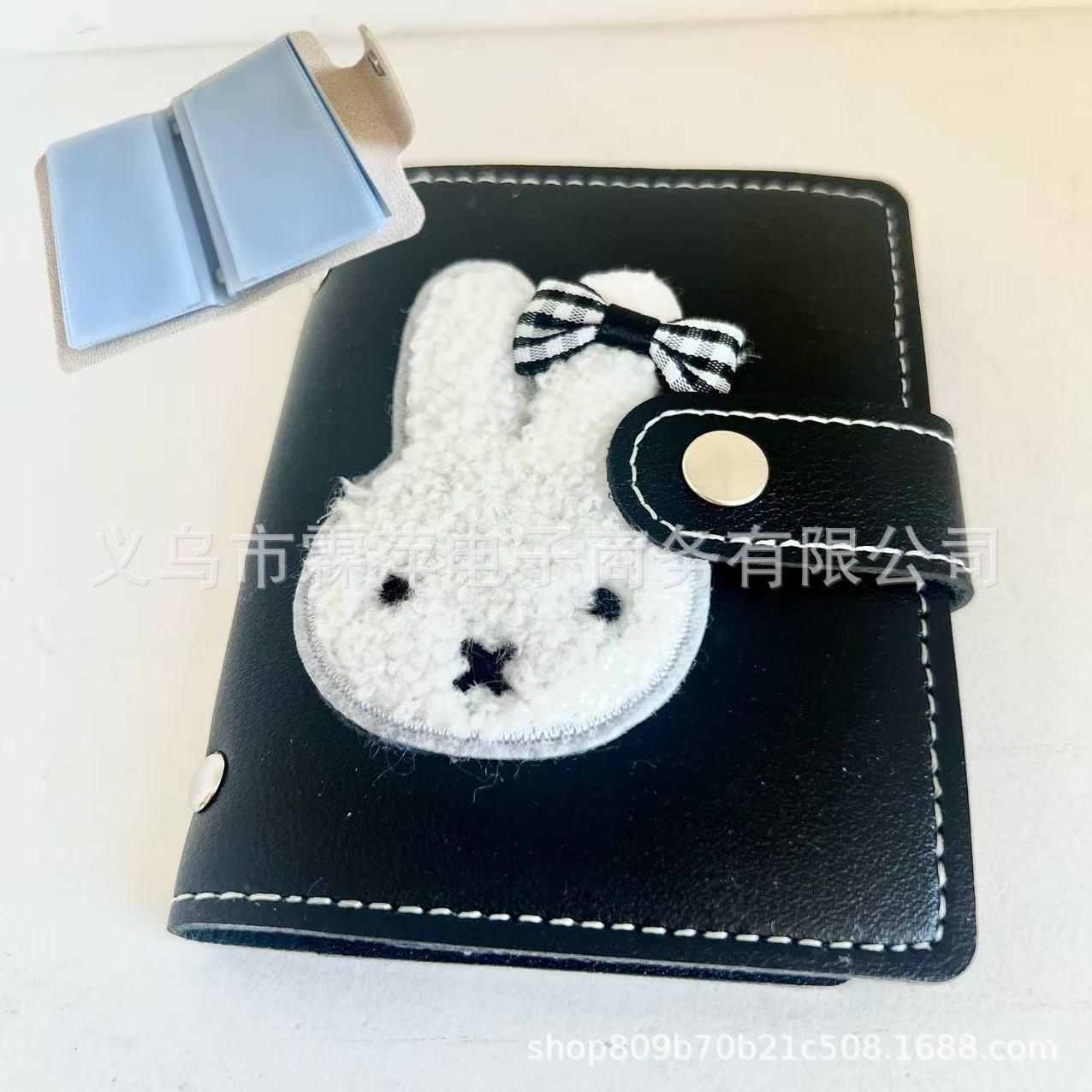 Cartera de tarjeta Miffy 3 en 1 Conejo Miffy Estuche para llaves Estuche para documentos de almacenamiento Multifunción portátil
