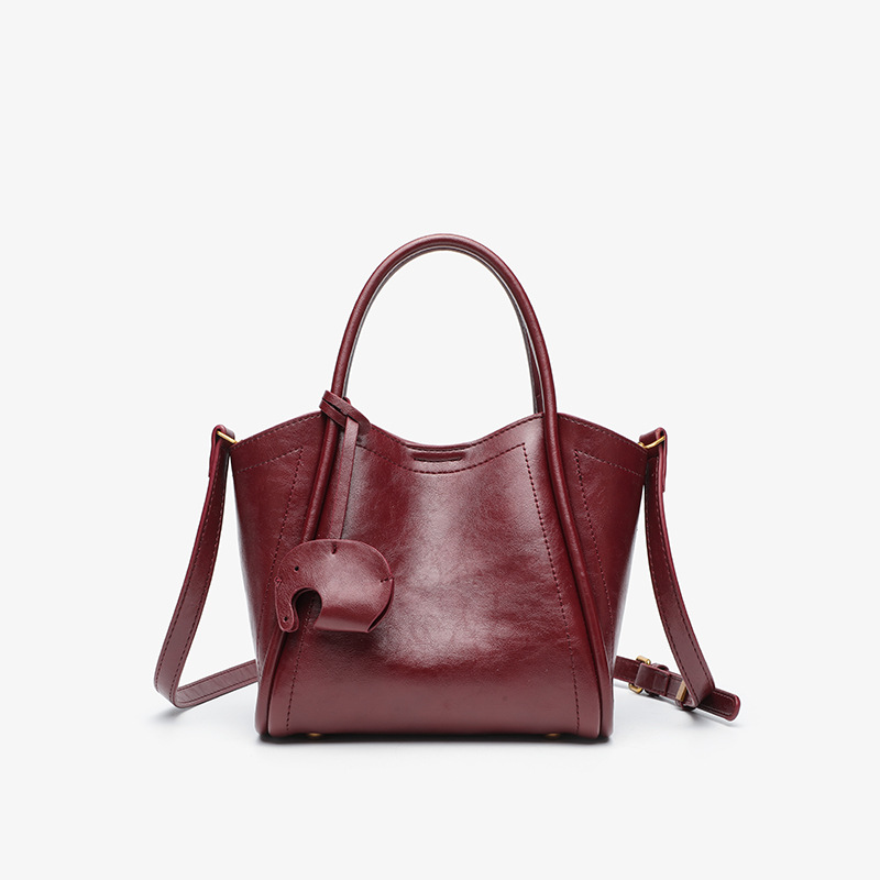 英伦风简约休闲潮时尚单肩子母包质感小众设计斜挎包时尚百搭水桶