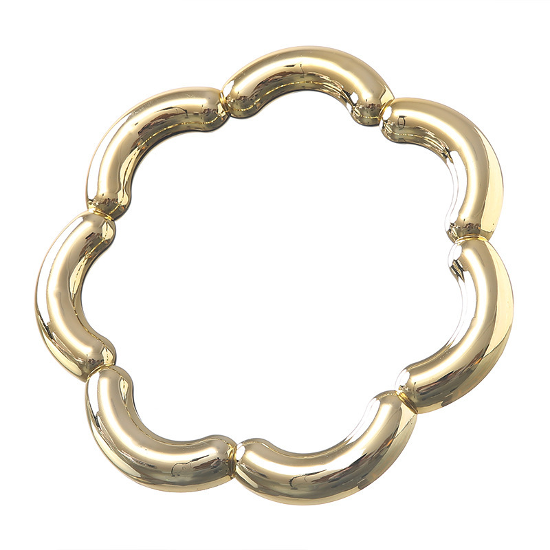 Espejo de flores de viento de crema, mirillo de maquillaje galvanizado, mirillo de maquillaje irregular, dormitorio de estudiantes