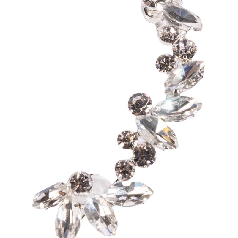 2022 nuevo clip de oreja de diamantes de imitación femenina personalidad de la moda europea y americana pendientes de diamantes completos pendientes versátiles Accesorios