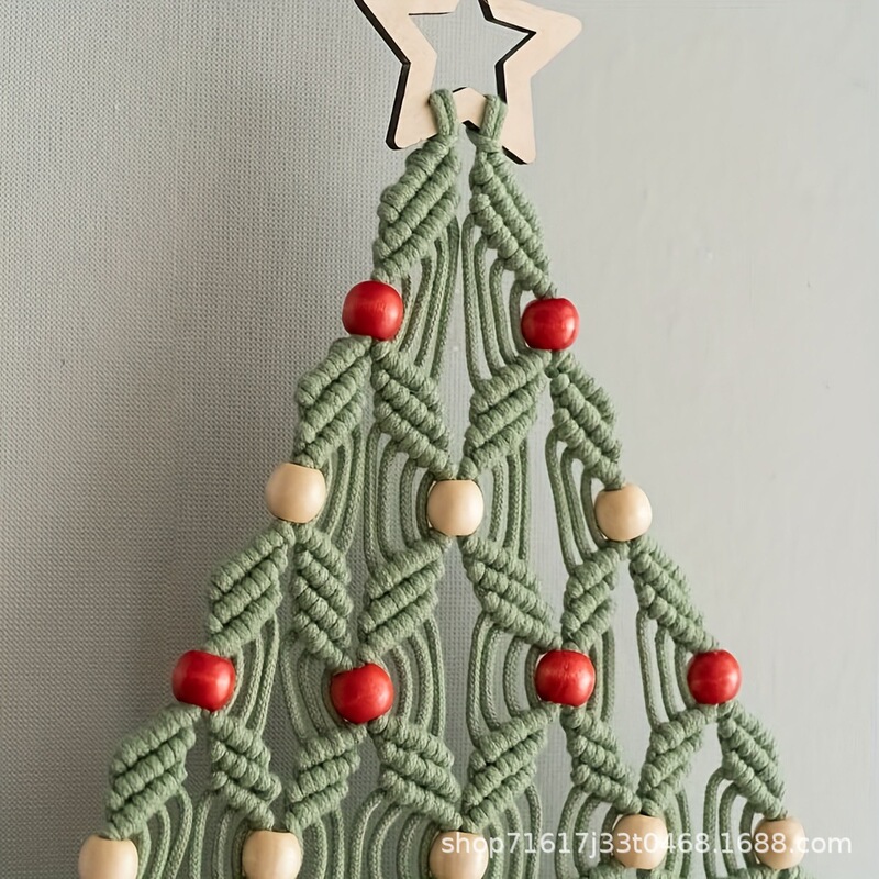 Christmas tree DIY Kit 手工棉绳编制圣诞树材料装饰跨境|undefined