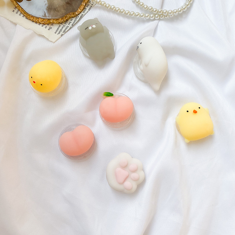 Animal, Cartoon Pattern Cute Animal Cute Girl Bouncy Soft Airbag Bracket Mobile Phone Self-shooting Net Red Handmade Diy Three-dimensional Support Frame Fastened Ring