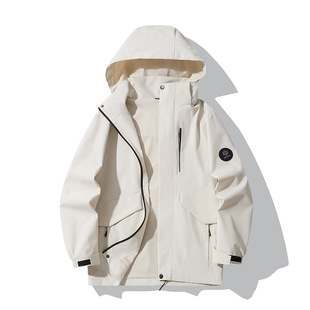Spring New Couple Jacket Outdoor Mountaineering Windproof Rainproof Detachable Cap Jacket Men's Jacket Unisex