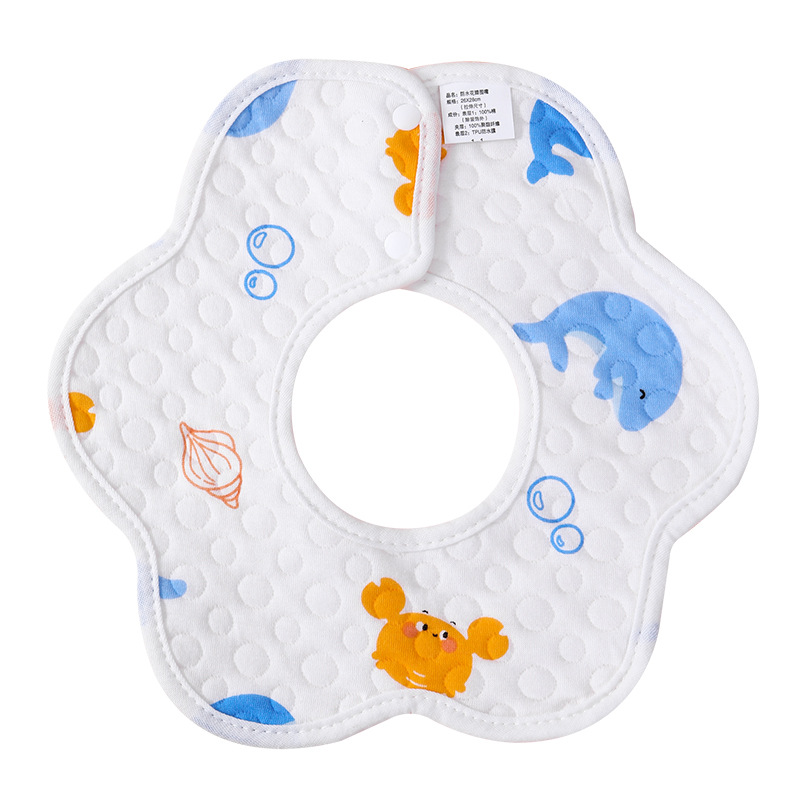 Babero del bebé babero recién nacido puro algodón impermeable escupir babero masculino y femenino bebé 360 grados giratorio