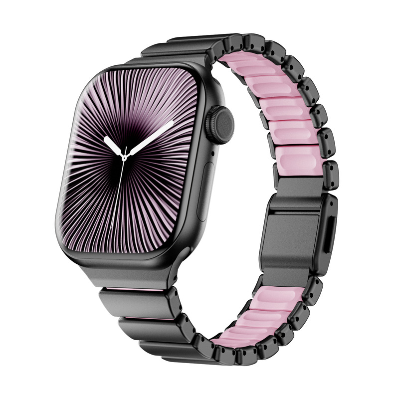 Women's Version of the Norman Magnetic Buckle Single-Bead Watch Band Suitable for Apple iWatch S11 Metal with High-Strength Silicone Strap Women's Version of the Norman Magnetic Buckle Single-Bead Watch Band Suitable for Apple iWatch S11 Metal with High-Strength Silicone Strap