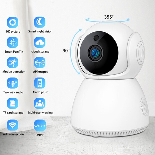 V380 Home Wireless Camera Indoor HD Night Vision Remote Snowman Wireless WiFi Monitor Wholesale