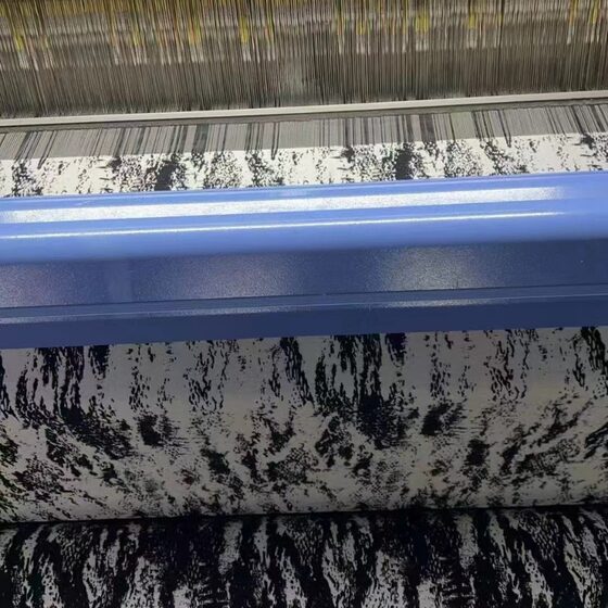 Polyester Velvet Yarn-dyed Velvet Fabric National Style Ink Painting Mink Velvet Modern Lazy Retro Style Sofa Pillow Back