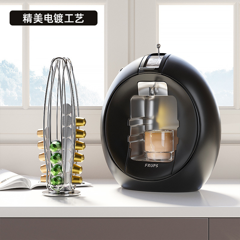 Cross-Border Nespresso Rotatable Capsule Storage Rack Metal Electroplated Nescafe Coffee Capsule Storage Rack Cross-Border Nespresso Rotatable Capsule Storage Rack Metal Electroplated Nescafe Coffee Capsule Storage Rack