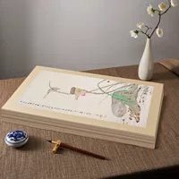 Утолщенная рисовая бумага для каллиграфии, карта для французской живописи, пустая приготовленная рисовая бумага для тщательной работы кистью, бумага для каллиграфии, полуготовая акварельная живопись.