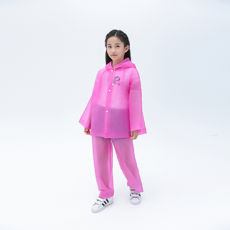 Children's Raincoat Rain Pants suit Waterproof Full Body Boys' and Children's College Style New Baby School Cycling Poncho