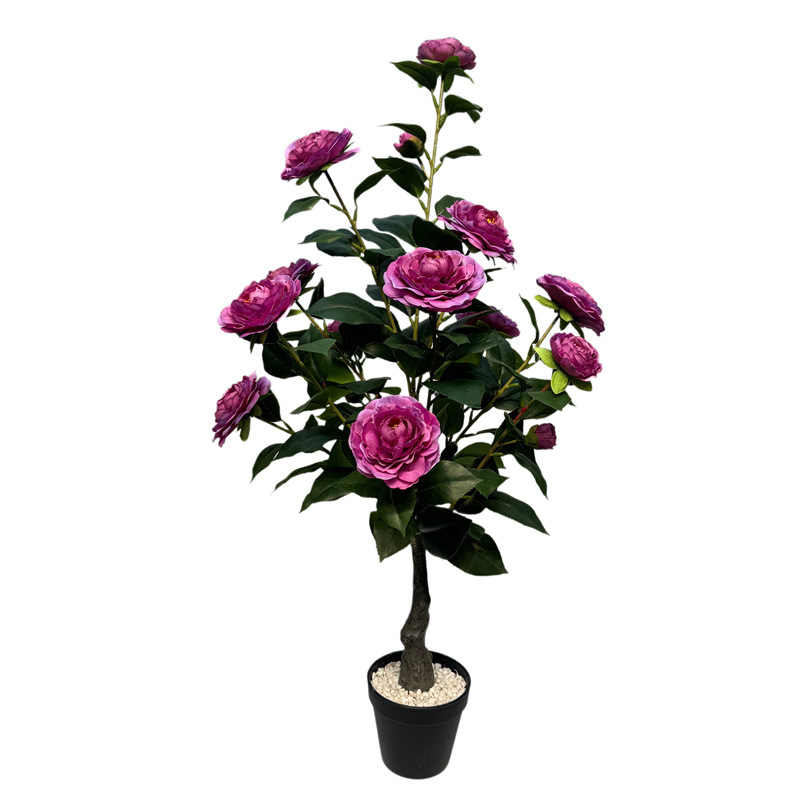 Planta de simulación de interior eucalipto árbol falso bonsai sala de estar decoración del suelo hoja de dinero falsa planta verde adorno en maceta image 19
