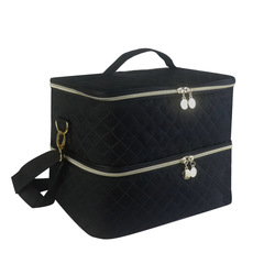 Crossbody shoulder strap single shoulder nail polish storage cosmetic bag double-layer 40-bottle storage travel nail polish bag