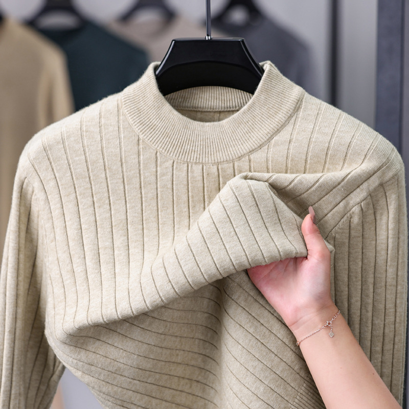 Cross-Border Half Turtleneck Jacquard Men's Knitwear 2025 Autumn and Winter New Style Comfortable Soft Waxy Warm Inner Knitwear for Men