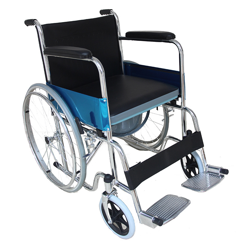 Silla de ruedas de aleación de aluminio plegable portátil del fabricante Silla de ruedas de acero al carbono manual para personas discapacitadas Silla de ruedas para personas mayores