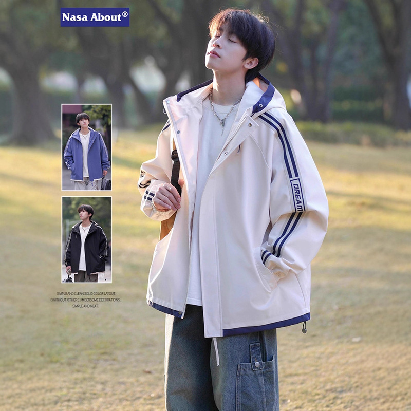 Nasa American-Style Striped Assault Jacket for Men, Spring and Autumn Windproof and Waterproof 2026 New Autumn Sports Jacket for Men Nasa American-Style Striped Assault Jacket for Men, Spring and Autumn Windproof and Waterproof 2026 New Autumn Sports Jacket for Men