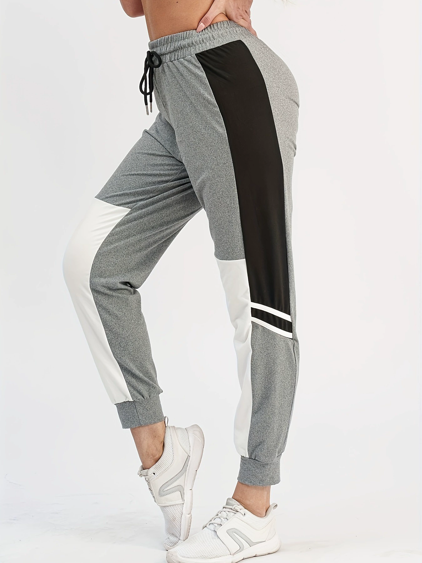 Sports Breathable Comfortable Leisure Trousers for Gym, Running, European Style in Light Grey