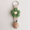 Flower-shaped, apricot, wooden, green, flowered