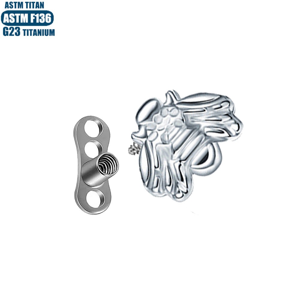 Pointed titanium steel lip stud product view