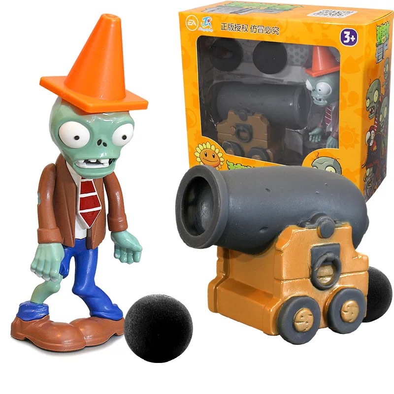 Juguetes de Plantas contra Zombis, juego completo de goma suave, lanzador de guisantes, juego para niños, regalo para niños, figuras