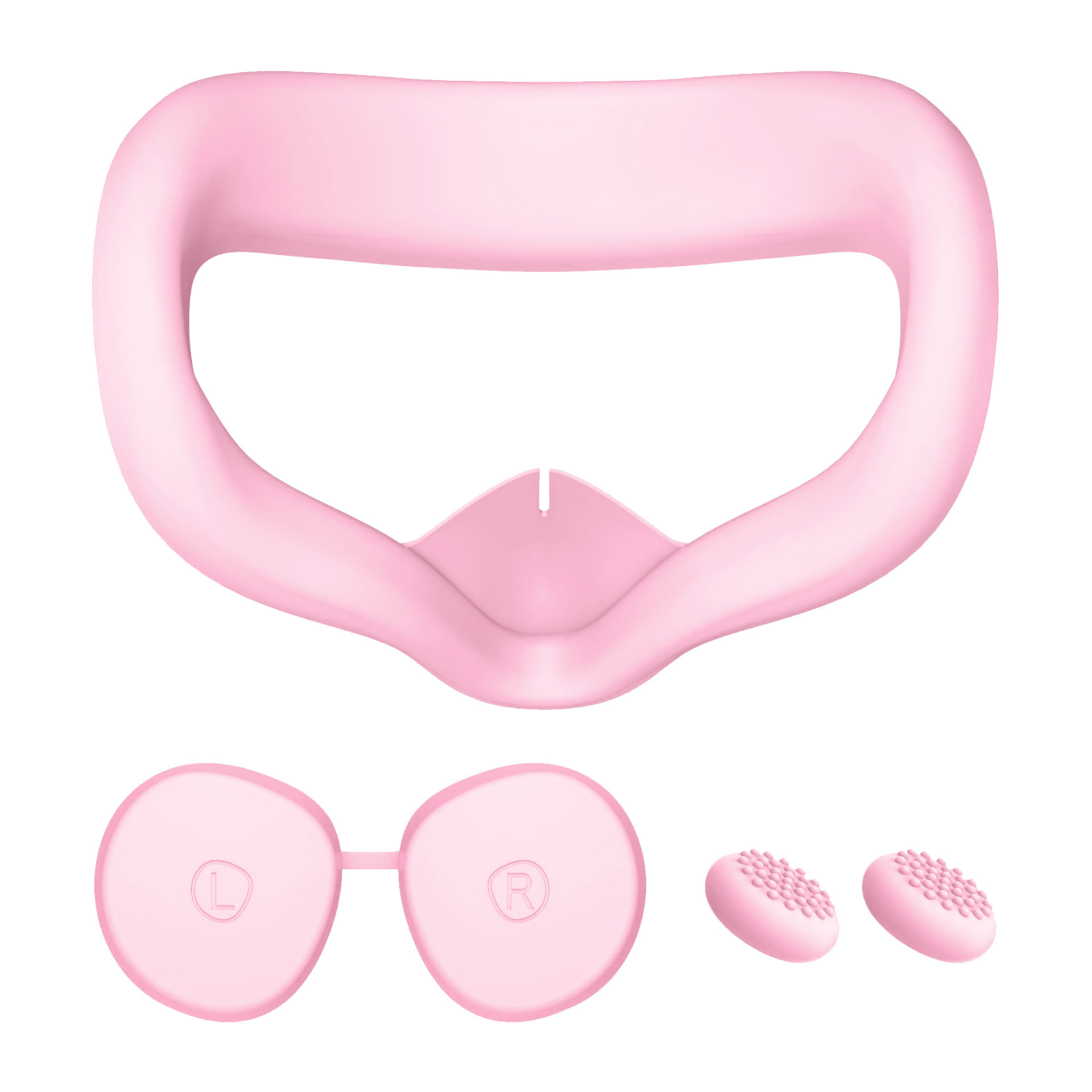 Adecuado para OculusQuest2, cubierta de lente de máscara de silicona de tres piezas, tapa de joystick, accesorios para gafas VR, todo el universo