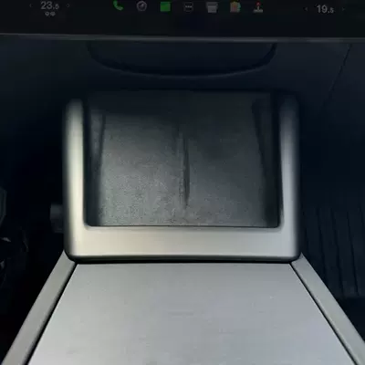 Suitable for Tesla Replacement Y/3 Central Control Wireless Charging Decorative Frame Non-Destructive Installation U-Shaped Interior Modification Accessories (Other Automotive Interior Supplies) - matte-black