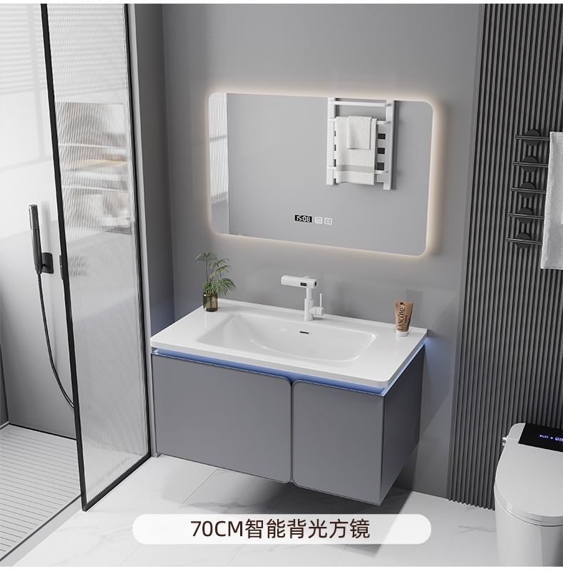 New minimalist bathroom cabinet, ceramic integrated basin bathroom cabinet, combined bathroom washbasin, new ceramic washbasin cabinet undefined
