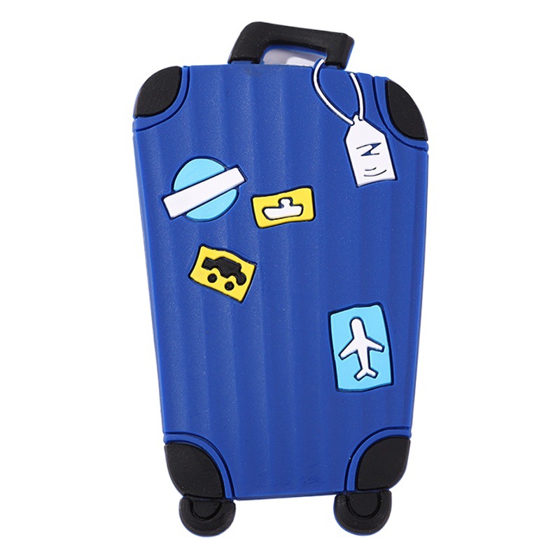 PVC soft rubber luggage tag travel trolley case tag drop rubber three-dimensional pattern luggage tag silicone plastic tag